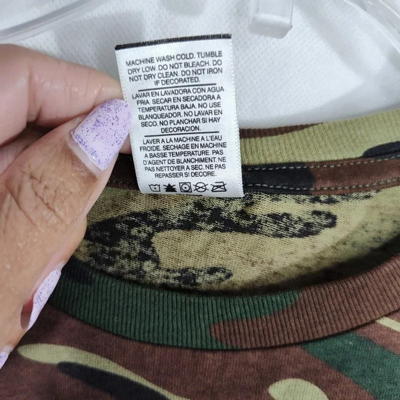 Code V Green Brown Camo T-Shirt Men Size L Noble Elevator Support Our Troops - Picture 6 of 8